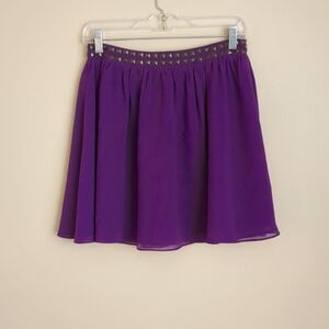 Small Purple Lucca Couture Skirt with Waistband Studs